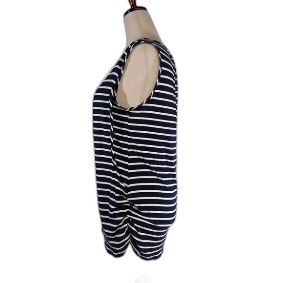 SmallShow Navy Striped Tank Top for Maternity and Nursing Size Medium - Picture 7 of 13